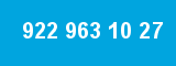 922 963 10 27 922 963 10 27